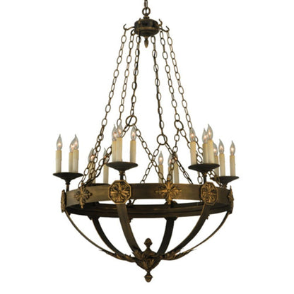 Meyda Tiffany Neapolis 18 Light 32" Wide Taper Candle Style Chandelier