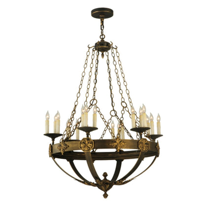 Meyda Tiffany Neapolis 18 Light 32" Wide Taper Candle Style Chandelier