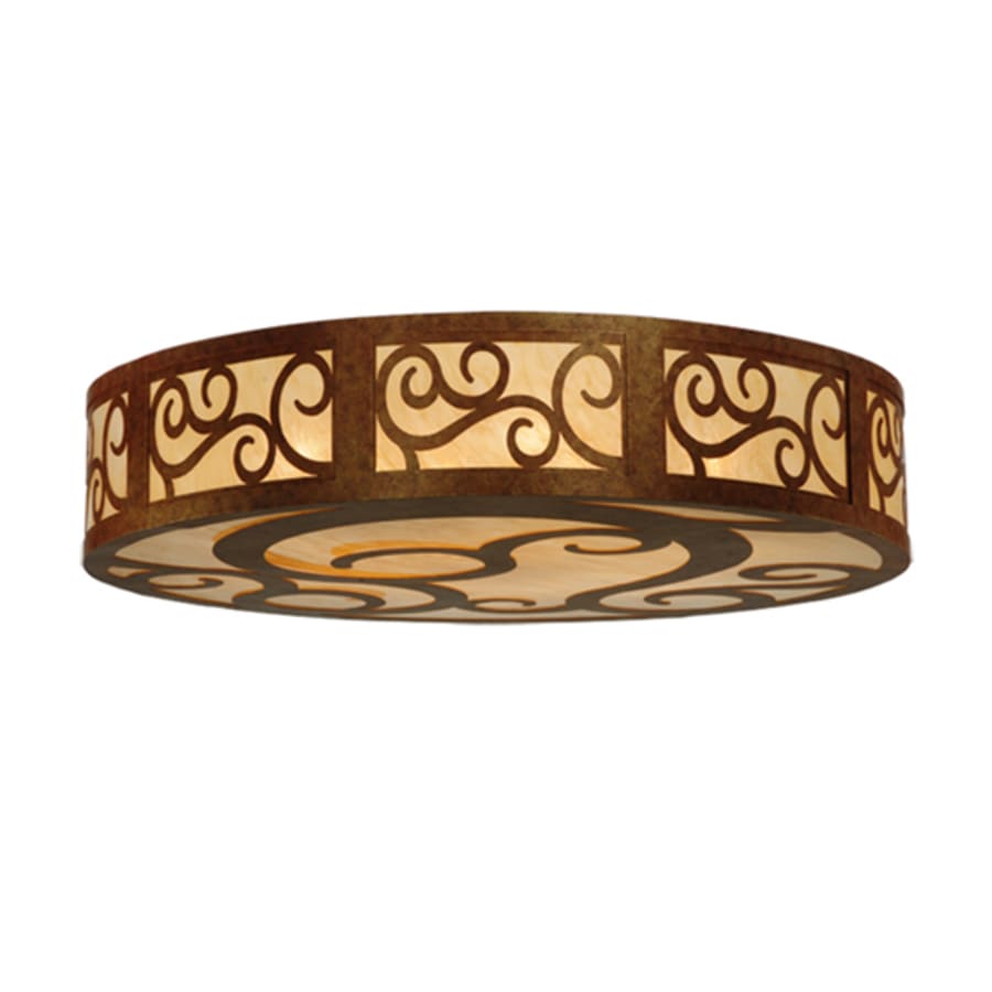 Meyda Tiffany Dean 12 Light 60" Wide Flush Mount Drum Ceiling Fixture