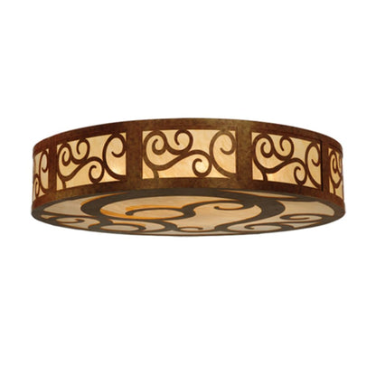 Meyda Tiffany Dean 12 Light 60" Wide Flush Mount Drum Ceiling Fixture