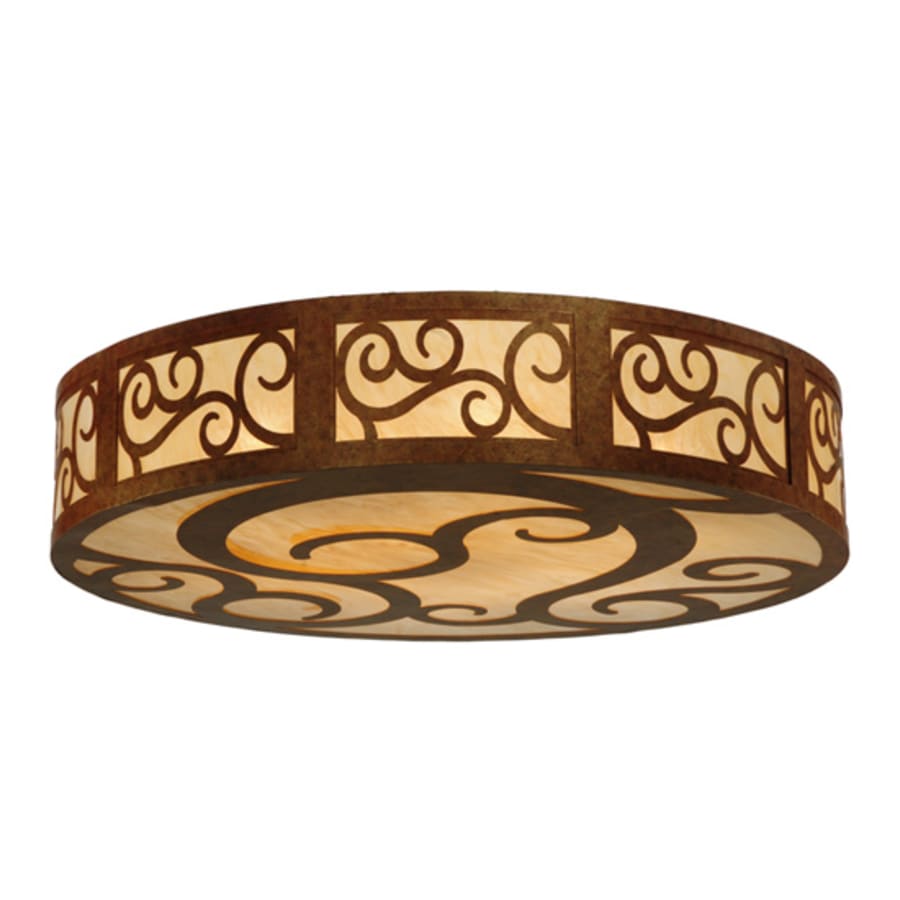 Meyda Tiffany Dean 12 Light 60" Wide Flush Mount Drum Ceiling Fixture