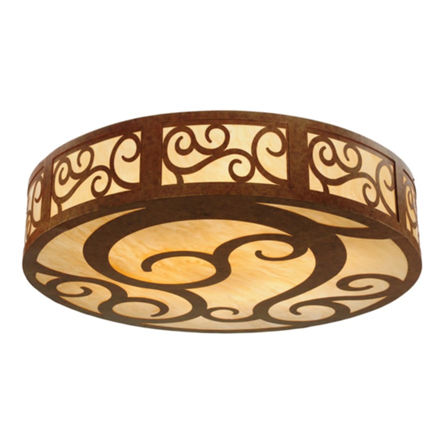 Meyda Tiffany Dean 12 Light 60" Wide Flush Mount Drum Ceiling Fixture