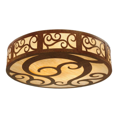 Meyda Tiffany Dean 12 Light 60" Wide Flush Mount Drum Ceiling Fixture