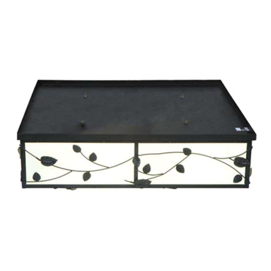 Meyda Tiffany Ivy 8 Light 51" Wide Flush Mount Square Ceiling Fixture - Textured Black Finish - GU24 Bulb Base