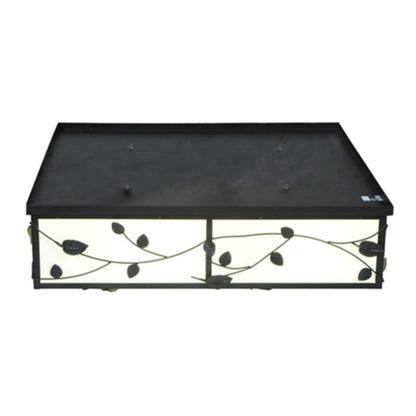 Meyda Tiffany Ivy 8 Light 51" Wide Flush Mount Square Ceiling Fixture - Textured Black Finish - GU24 Bulb Base
