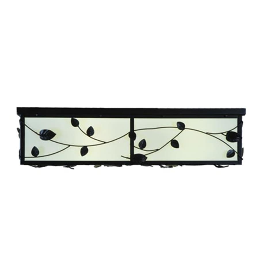 Meyda Tiffany Ivy 8 Light 51" Wide Flush Mount Square Ceiling Fixture - Textured Black Finish - GU24 Bulb Base