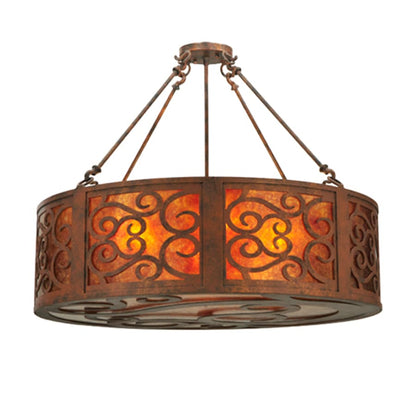 Meyda Tiffany Dean 4 Light 30" Wide Suspension Pendant