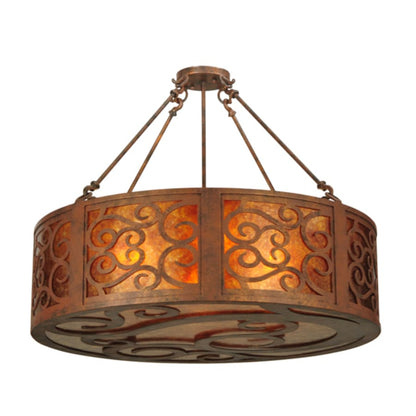 Meyda Tiffany Dean 4 Light 30" Wide Suspension Pendant