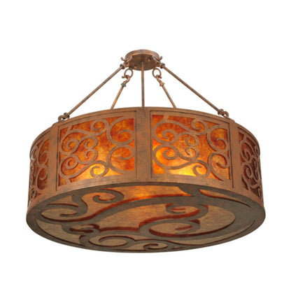 Meyda Tiffany Dean 4 Light 30" Wide Suspension Pendant