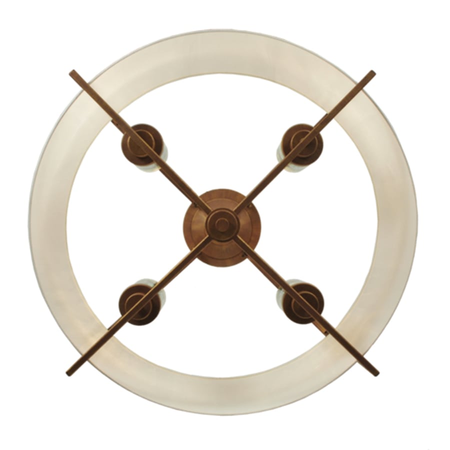 Meyda Tiffany Cilindro Lucy 4 Light 31" Wide Semi-Flush Ceiling Fixture - Cortez Gold Finish