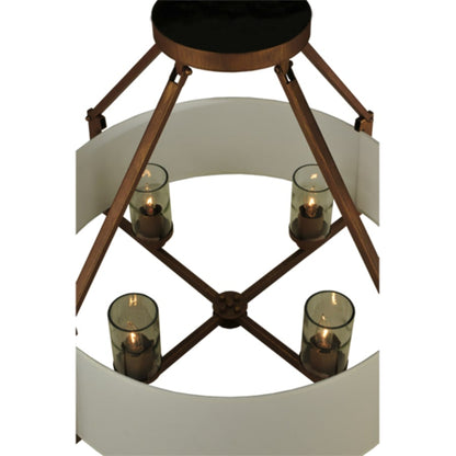Meyda Tiffany Cilindro Lucy 4 Light 31" Wide Semi-Flush Ceiling Fixture - Cortez Gold Finish