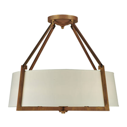 Meyda Tiffany Cilindro Lucy 4 Light 31" Wide Semi-Flush Ceiling Fixture - Cortez Gold Finish