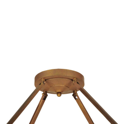 Meyda Tiffany Cilindro Lucy 4 Light 31" Wide Semi-Flush Ceiling Fixture - Cortez Gold Finish