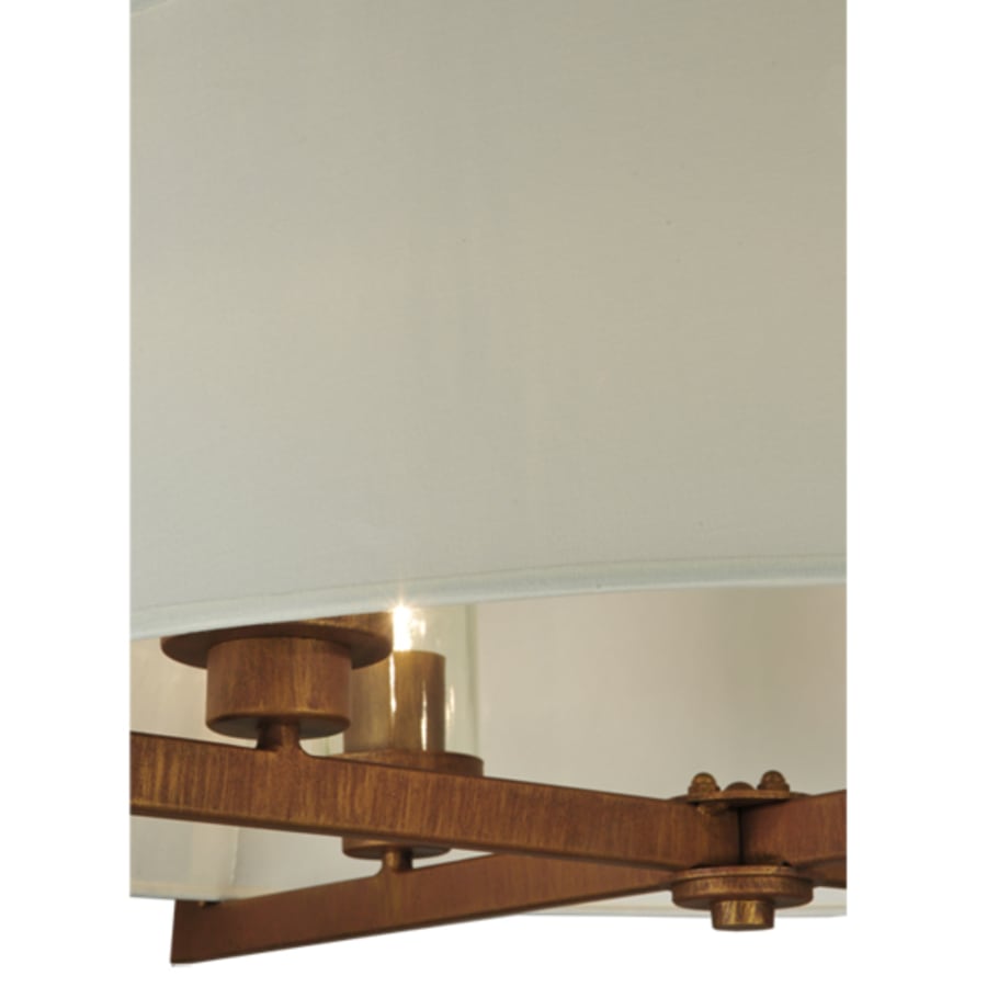 Meyda Tiffany Cilindro Lucy 4 Light 31" Wide Semi-Flush Ceiling Fixture - Cortez Gold Finish