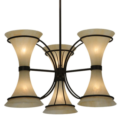 Meyda Tiffany Chronos 6 Light 30" Wide Chandelier - Classic Rust Finish