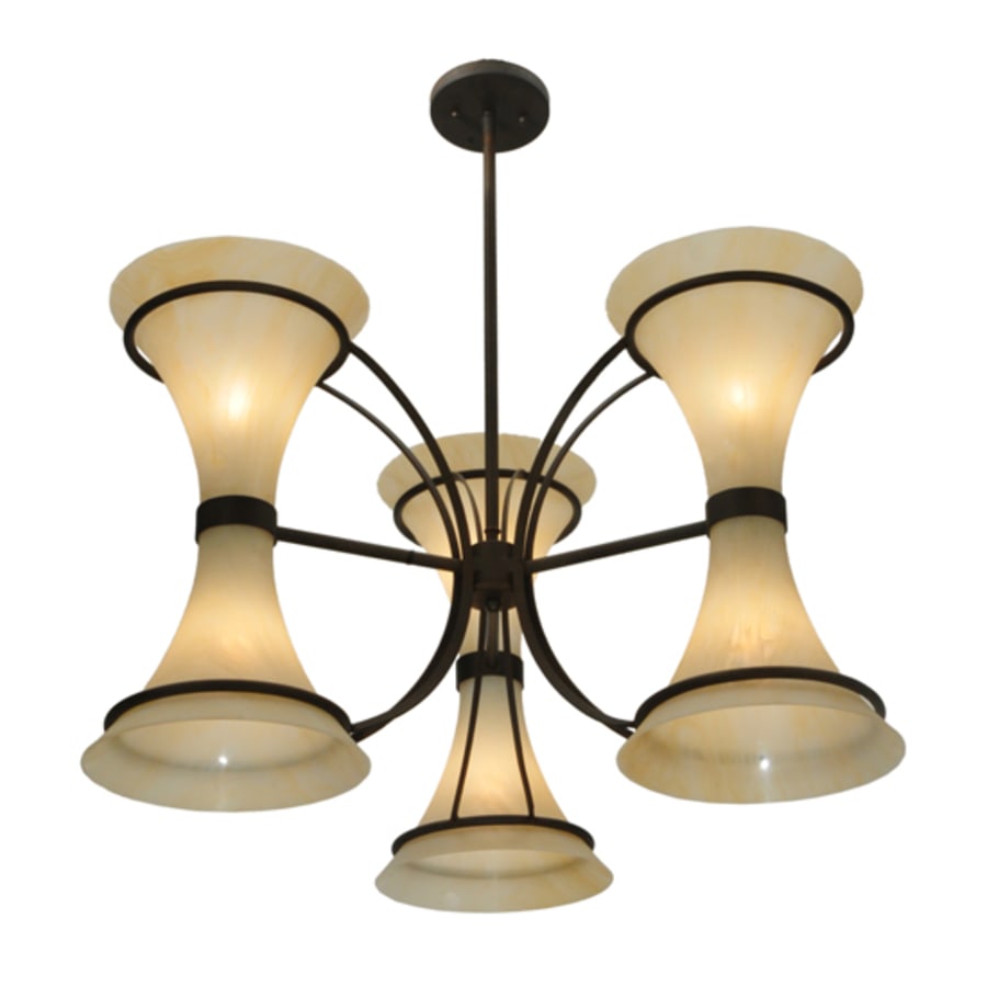 Meyda Tiffany Chronos 6 Light 30" Wide Chandelier - Classic Rust Finish