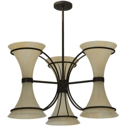 Meyda Tiffany Chronos 6 Light 30" Wide Chandelier - Classic Rust Finish