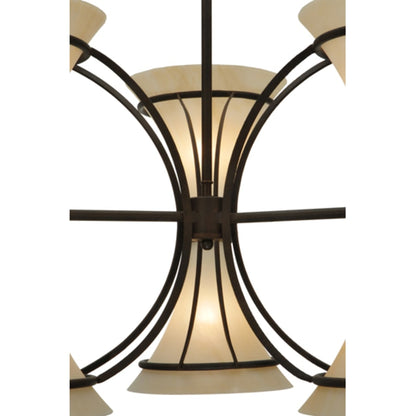 Meyda Tiffany Chronos 6 Light 30" Wide Chandelier - Classic Rust Finish