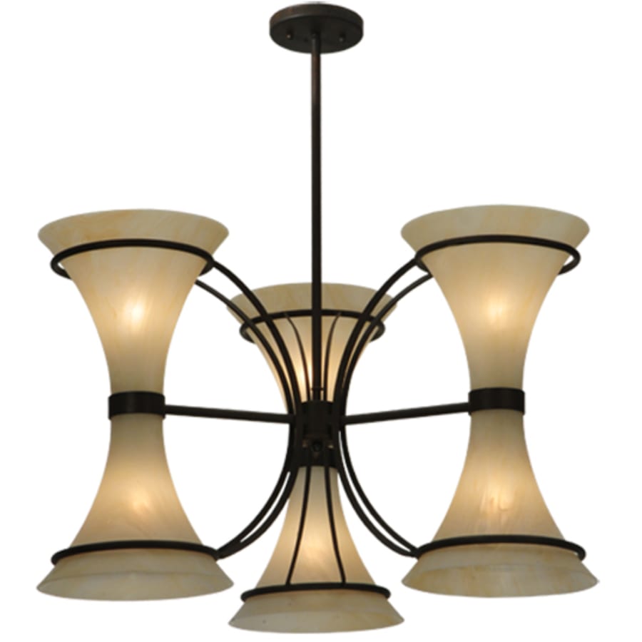 Meyda Tiffany Chronos 6 Light 30" Wide Chandelier - Classic Rust Finish