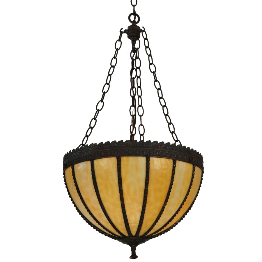Meyda Tiffany 17" W Gothic Beige Inverted Pendant