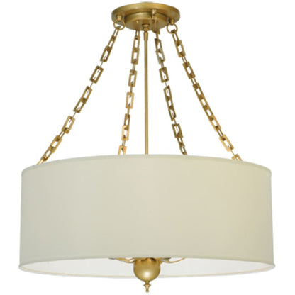 Meyda Tiffany Cilindro Eggshell 6 Light 28" Wide Suspension Pendant