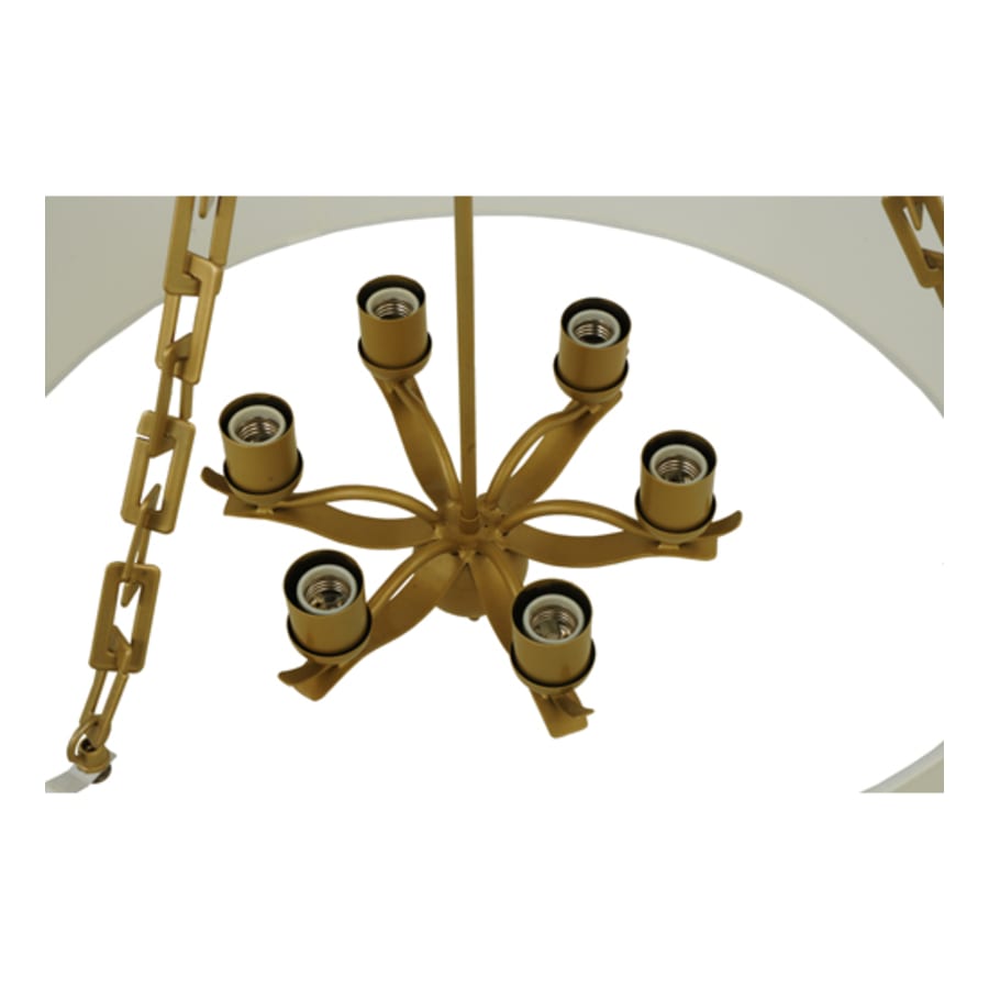 Meyda Tiffany Cilindro Eggshell 6 Light 28" Wide Suspension Pendant