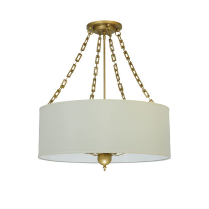Meyda Tiffany Cilindro Eggshell 6 Light 28" Wide Suspension Pendant