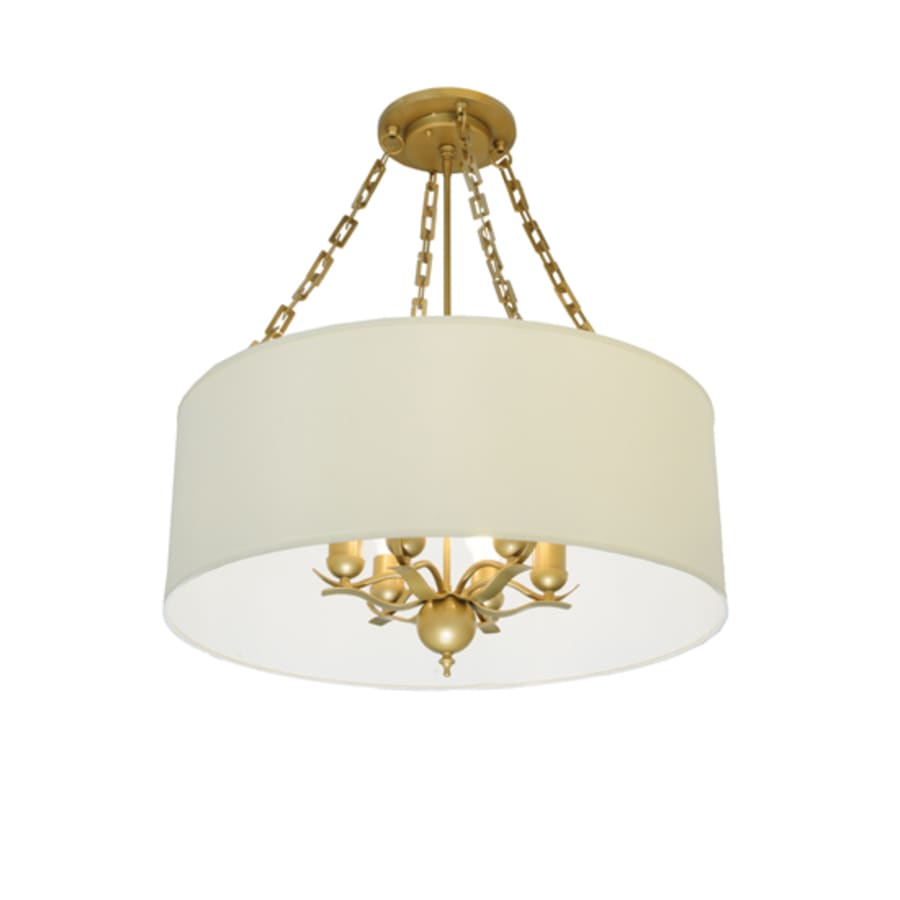 Meyda Tiffany Cilindro Eggshell 6 Light 28" Wide Suspension Pendant