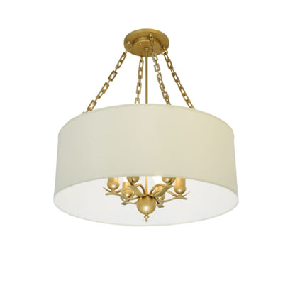 Meyda Tiffany Cilindro Eggshell 6 Light 28" Wide Suspension Pendant
