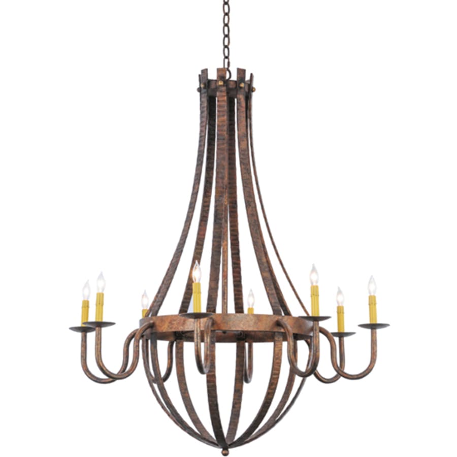 Meyda Tiffany Barrel Stave Madera 8 Light 42" Wide Taper Candle Style Chandelier - Rococo Finish