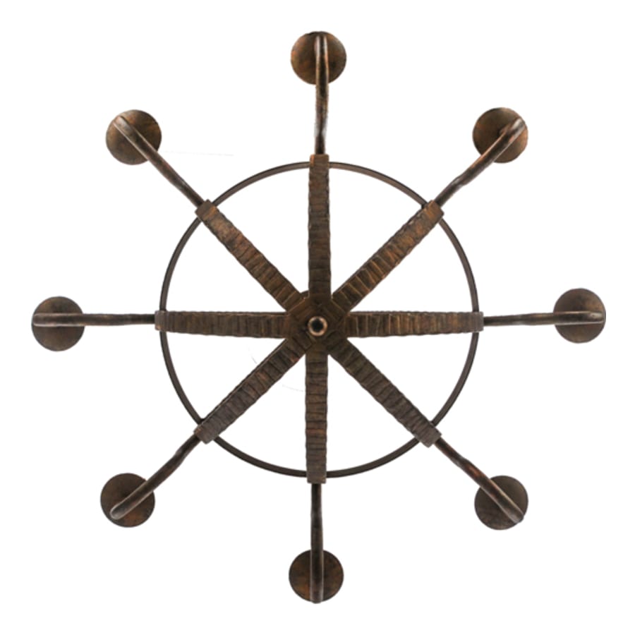 Meyda Tiffany Barrel Stave Madera 8 Light 42" Wide Taper Candle Style Chandelier - Rococo Finish