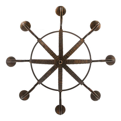 Meyda Tiffany Barrel Stave Madera 8 Light 42" Wide Taper Candle Style Chandelier - Rococo Finish