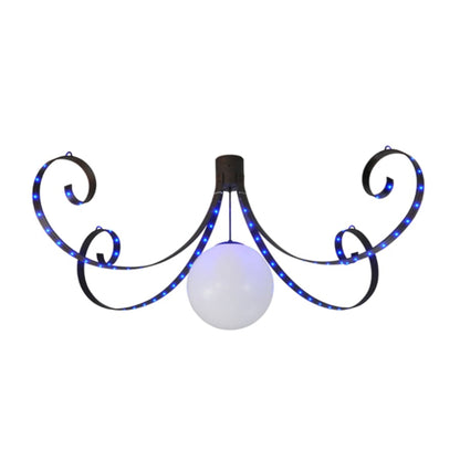 Meyda Tiffany Carnevale 96" Wide LED Semi-Flush Globe Ceiling Fixture