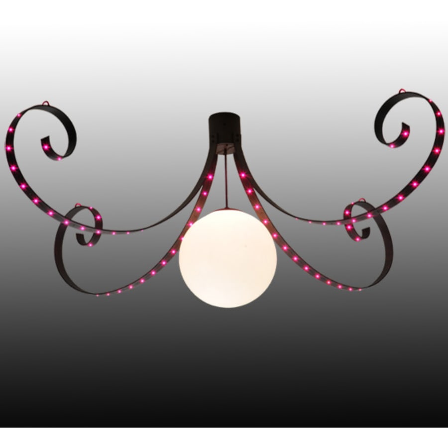 Meyda Tiffany Carnevale 96" Wide LED Semi-Flush Globe Ceiling Fixture