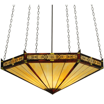Meyda Tiffany Peaches 6 Light 49" Wide Pendant
