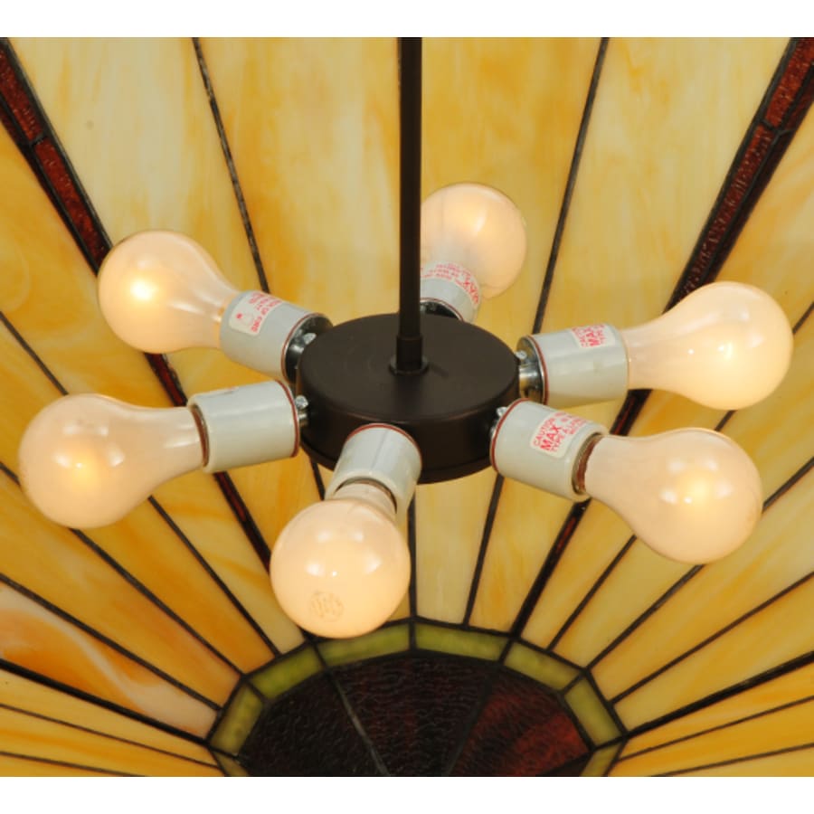 Meyda Tiffany Peaches 6 Light 49" Wide Pendant