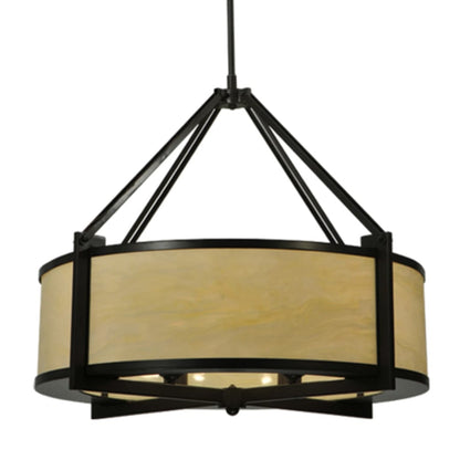 Meyda Tiffany Cross Hatch 4 Light 30" Wide Pendant