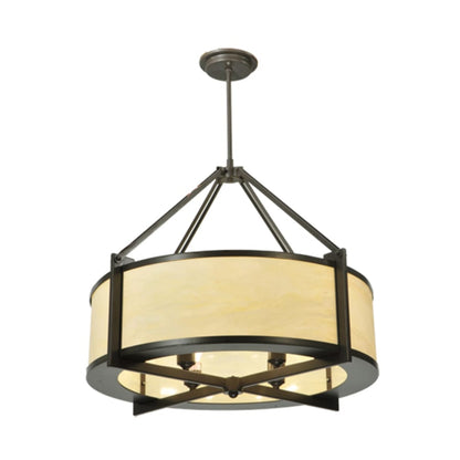 Meyda Tiffany Cross Hatch 4 Light 30" Wide Pendant