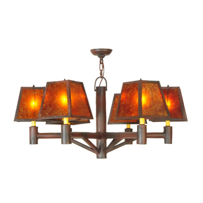 Meyda Tiffany Rocky Mountain 6 Light 40" Wide Chandelier