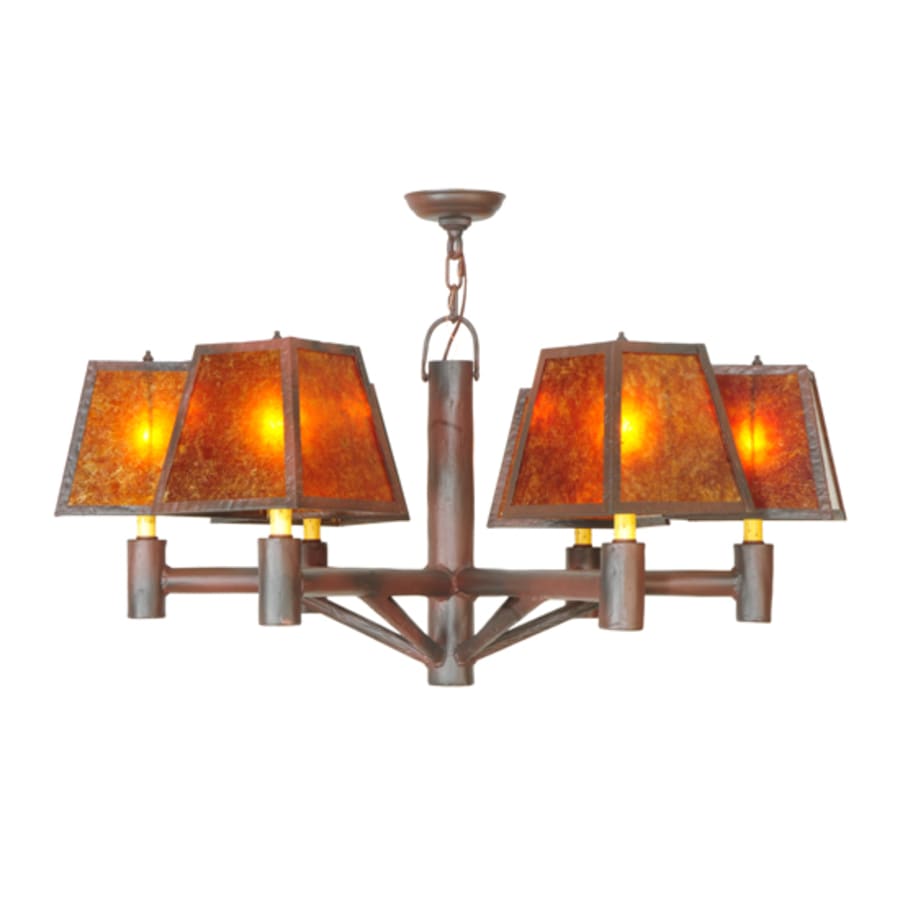 Meyda Tiffany Rocky Mountain 6 Light 40" Wide Chandelier