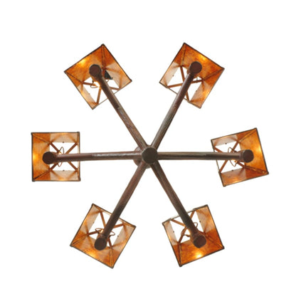 Meyda Tiffany Rocky Mountain 6 Light 40" Wide Chandelier