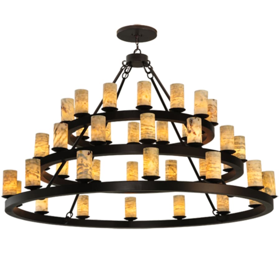 Meyda Tiffany Loxley Horizon 42 Light 70" Wide Pillar Candle Style Chandelier