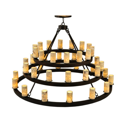 Meyda Tiffany Loxley Horizon 42 Light 70" Wide Pillar Candle Style Chandelier