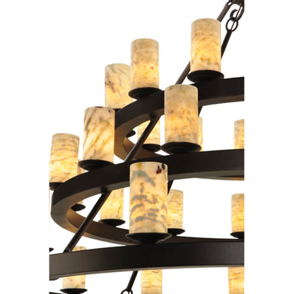 Meyda Tiffany Loxley Horizon 42 Light 70" Wide Pillar Candle Style Chandelier