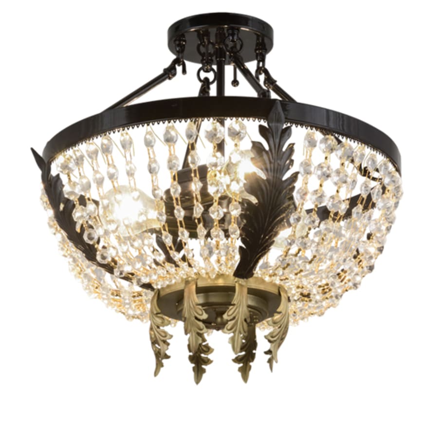 Meyda Tiffany Chrisanne 3 Light 16" Wide Semi-Flush Bowl Ceiling Fixture
