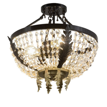Meyda Tiffany Chrisanne 3 Light 16" Wide Semi-Flush Bowl Ceiling Fixture