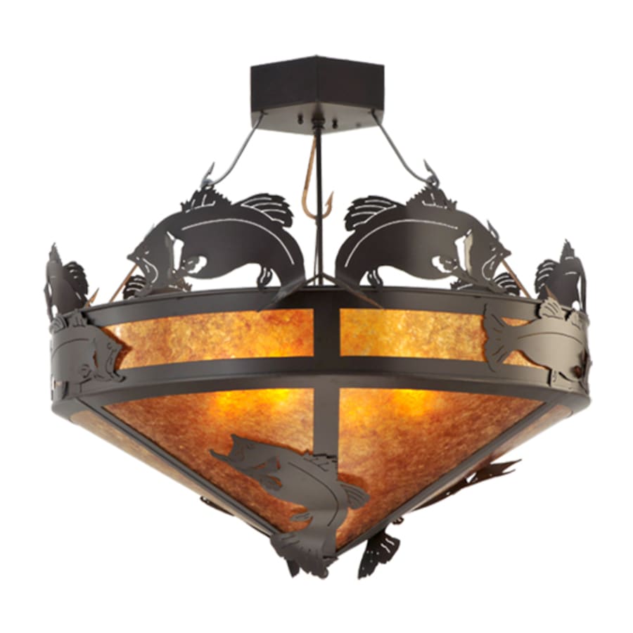 Meyda Tiffany Catch of the Day 4 Light 38" Wide Semi-Flush Ceiling Fixture