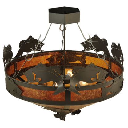Meyda Tiffany Catch of the Day 4 Light 38" Wide Semi-Flush Ceiling Fixture