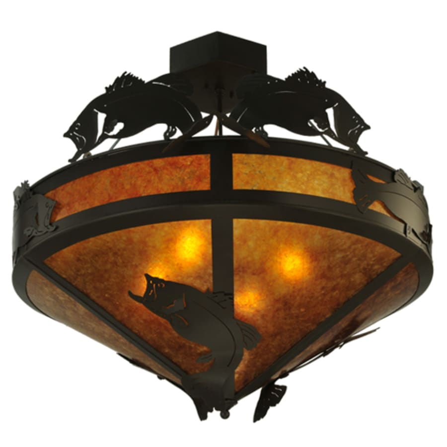 Meyda Tiffany Catch of the Day 4 Light 38" Wide Semi-Flush Ceiling Fixture