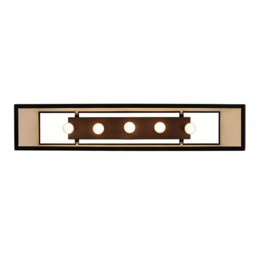 Meyda Tiffany Quadrato 5 Light 43" Wide Linear Pendant
